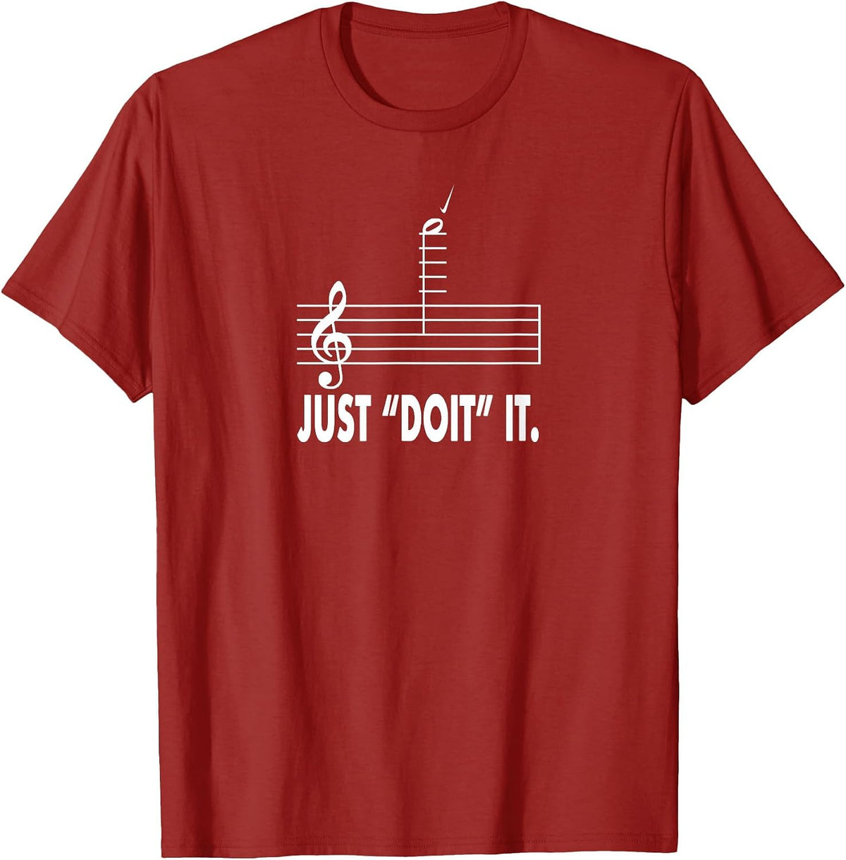 Just DOIT It Double C Trumpet T-Shirt T-Shirt - Cranberry Red
