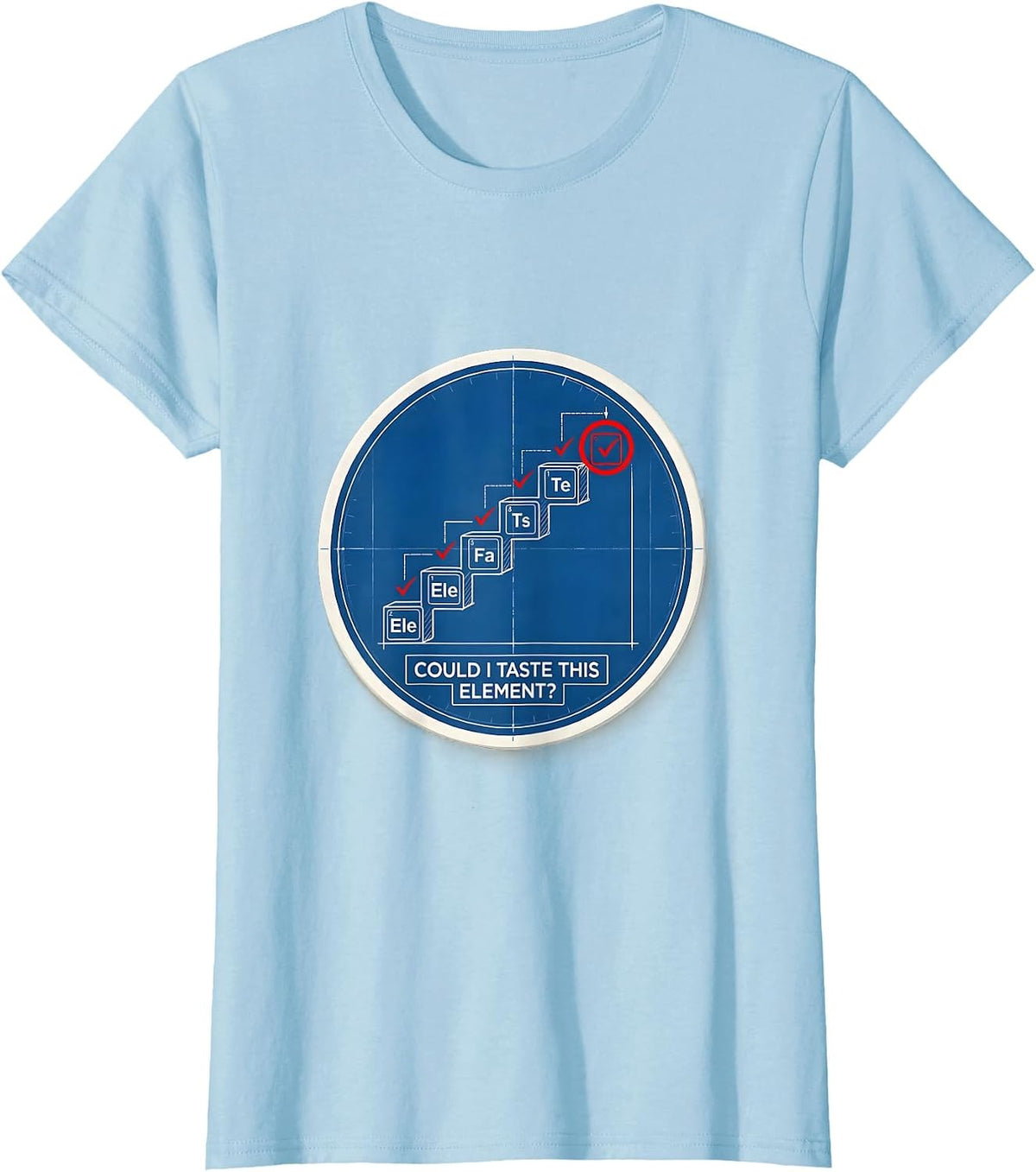 Could I Taste This Element Funny Periodic Table Chemistry T-Shirt - Baby Blue