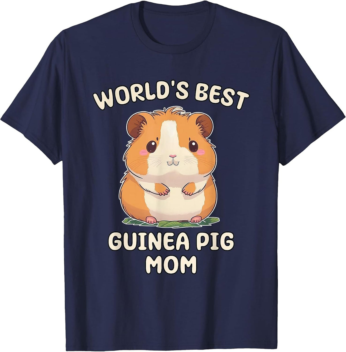 Funny World's Best Guinea Pig Mom Mama T-Shirt - Navy Blue