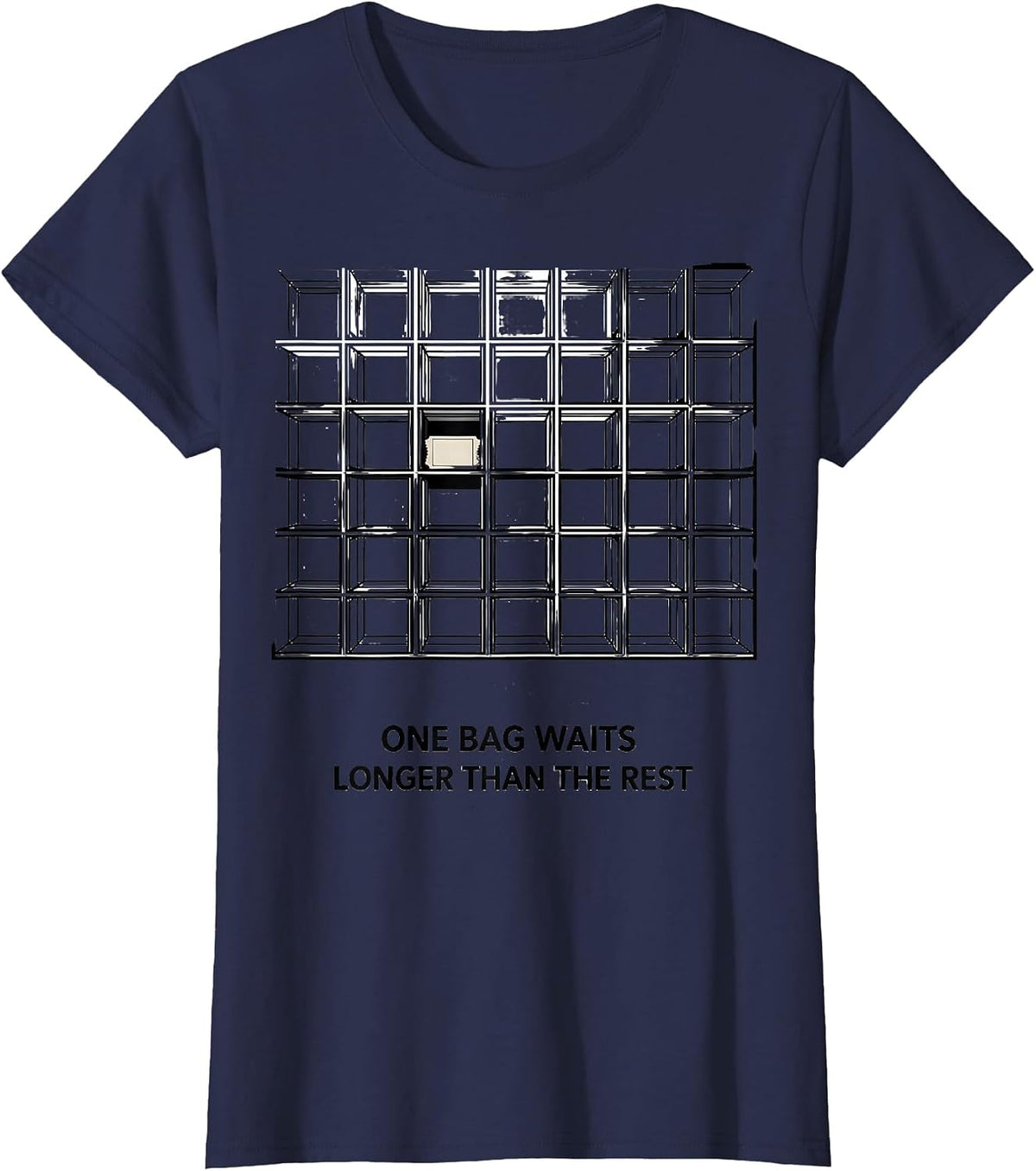 Women's One Bag Waits Longer Than The Rest Funny Pharmacy Squad T-Shirt - Navy Blue