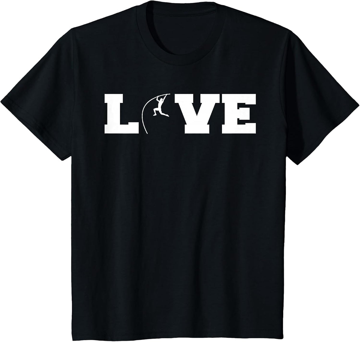Pole Vault Training Track and Field Athletic Pole Vault T-Shirt - Black