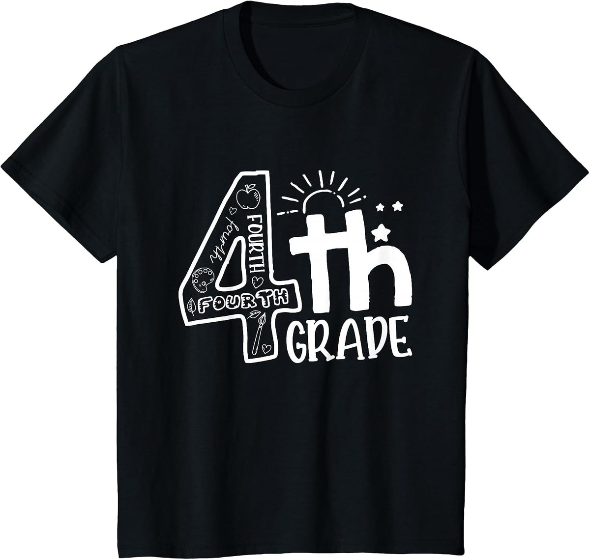 Hello 4th Grade Teacher Boys and Team Fourth Grade Girls T-Shirt - Black
