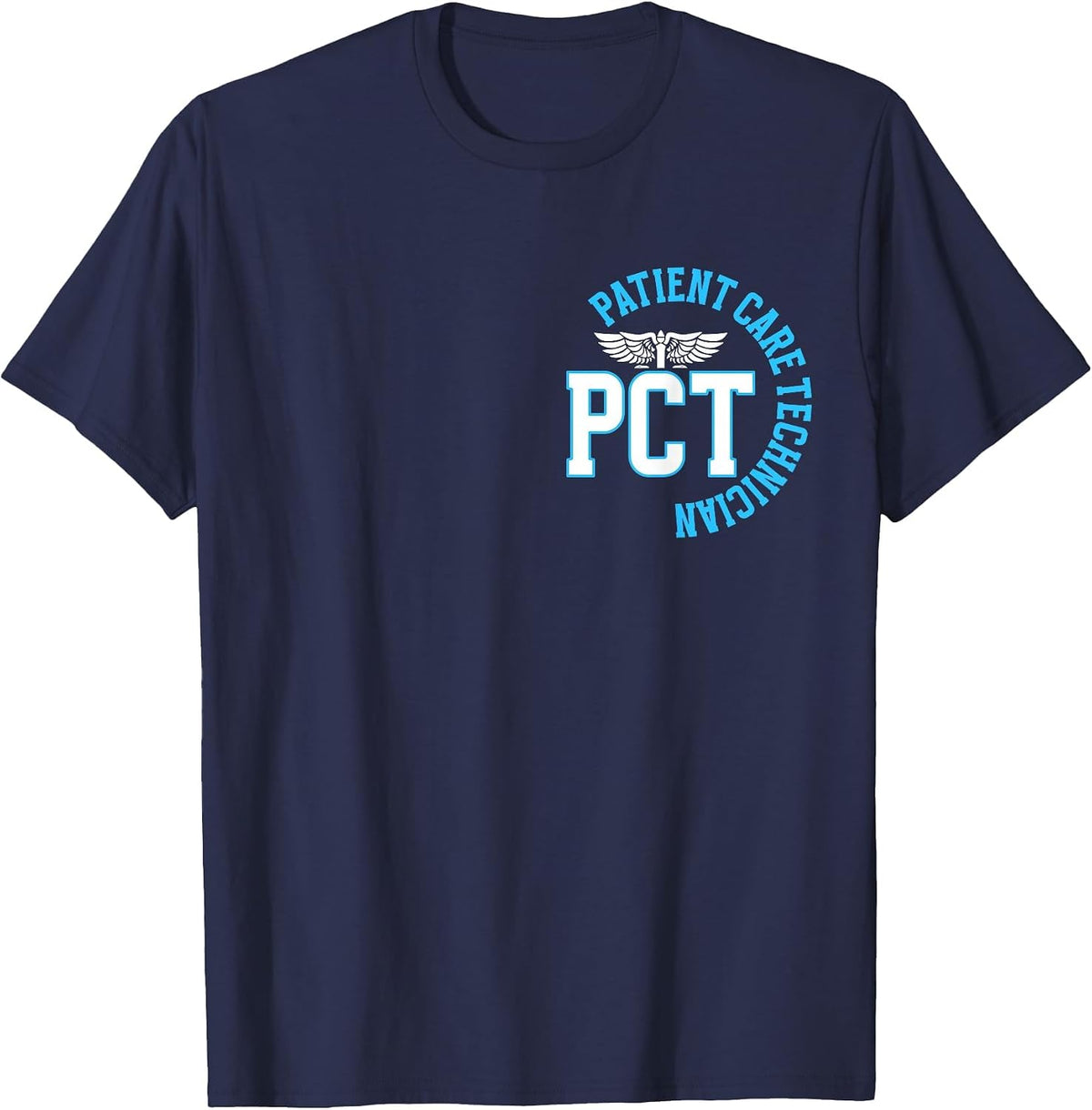PCT Patient Care Technician Best Patient Care Tech T-Shirt - Navy Blue