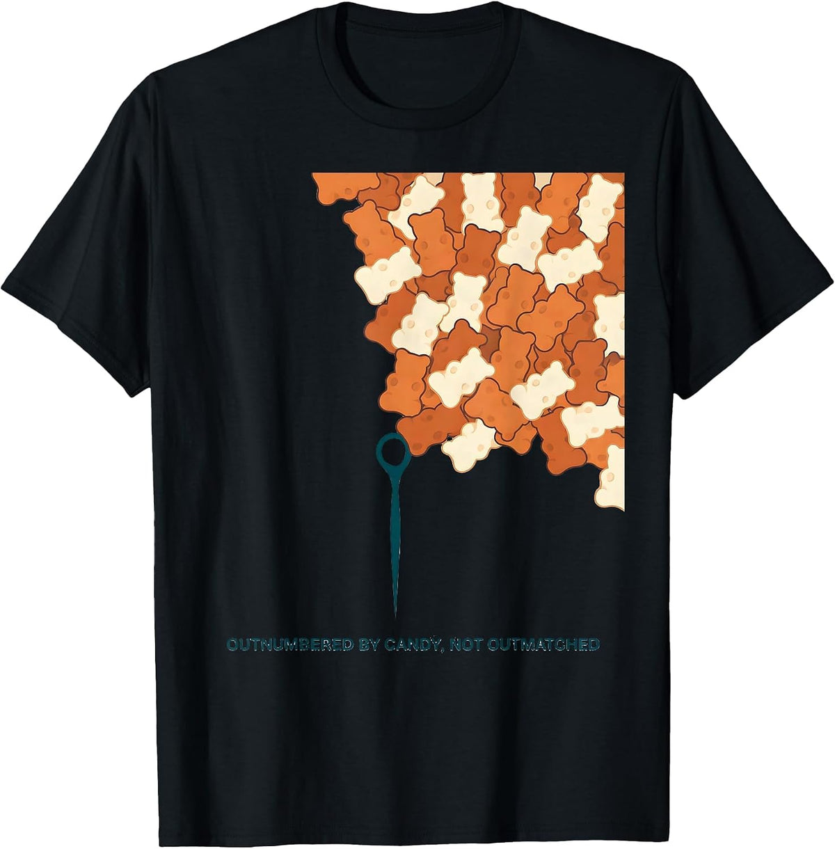 Men's Outnumbered By Candy Not Outmatched Dental Hygienist T-Shirt - Black