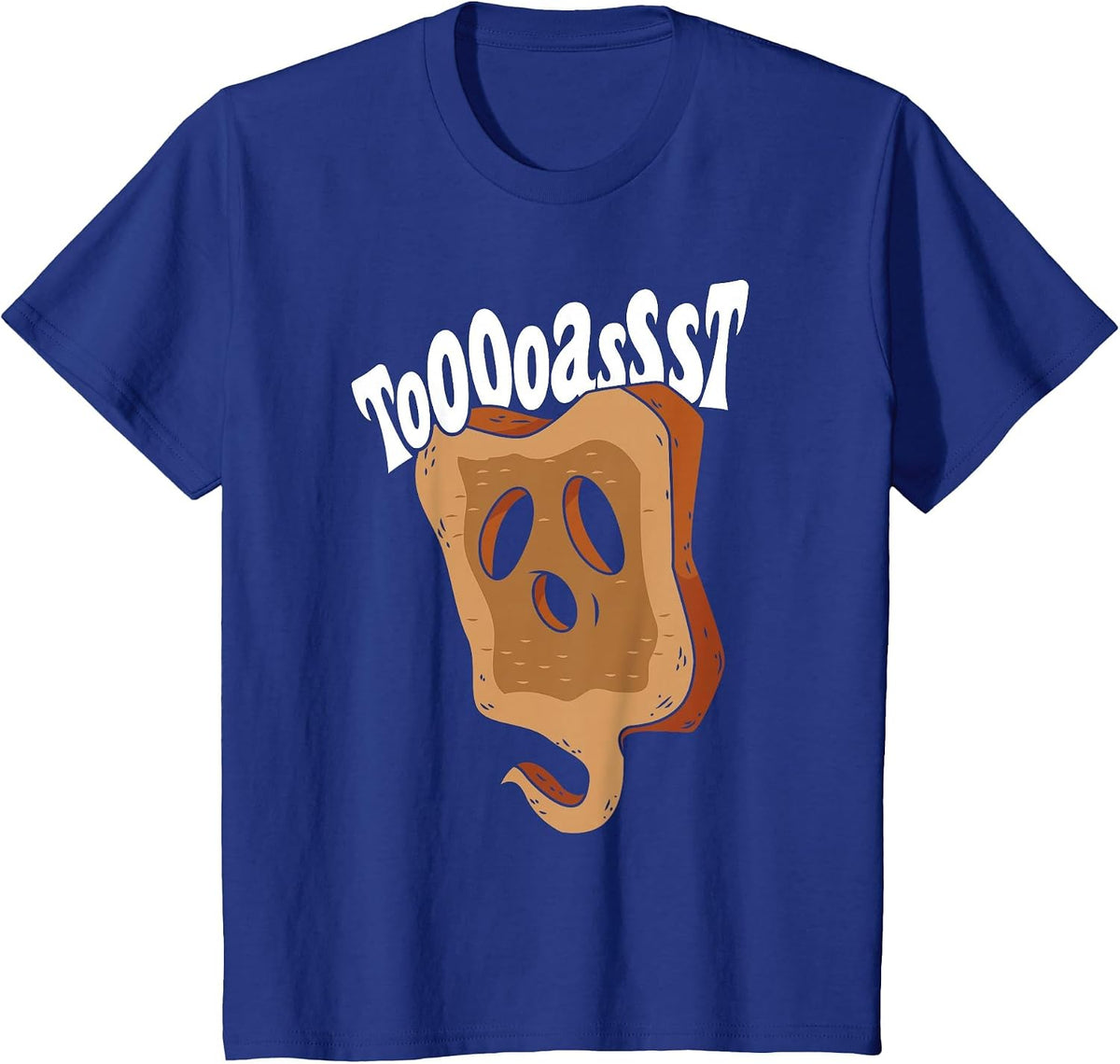 Ghost Toast Halloween Party Breakfast Lover Costume Funny T-Shirt - Royal Blue