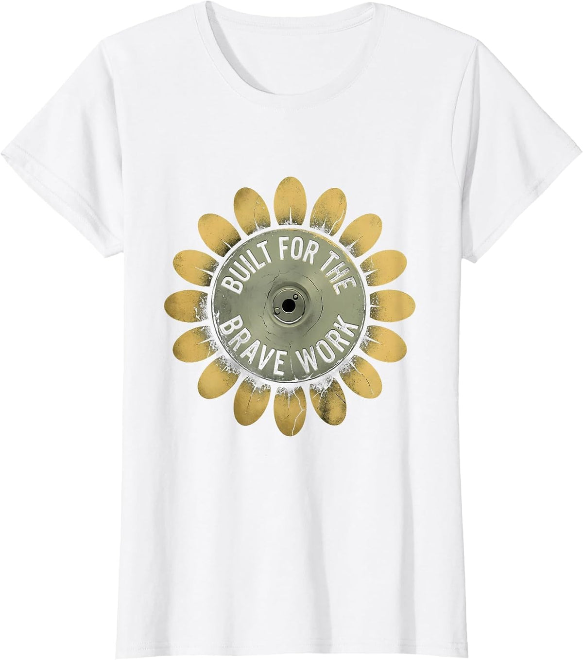 Built for the Brave Work Social Worker Design T-Shirt - White