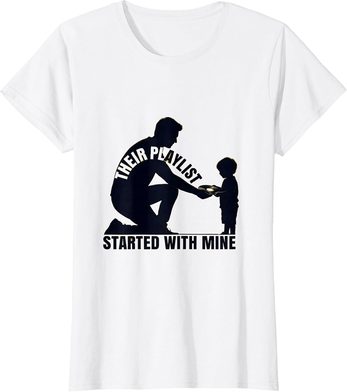 Their Playlist Started With Mine Hip-Hop Rap Lyric Quote T-Shirt - White