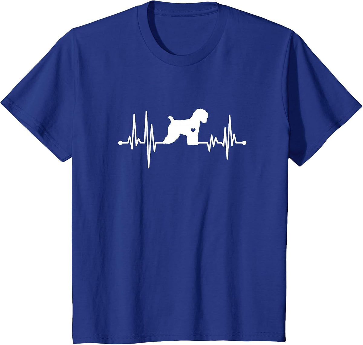 Soft Coated Wheaten Terrier Heartbeat Wheatie Dog Lover T-Shirt - Royal Blue