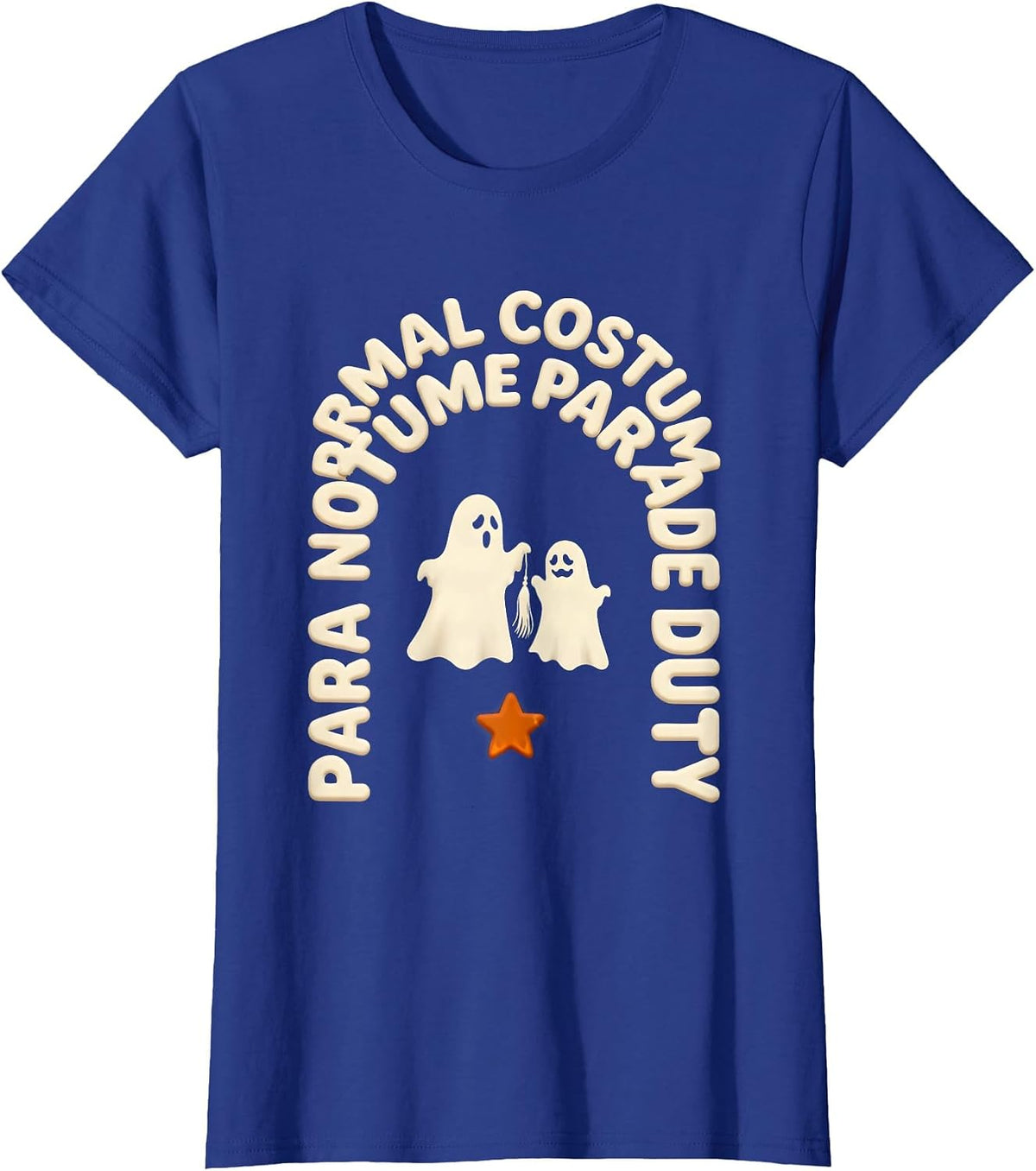 Women's Para Normal Costume Parade Duty Ghost Paraprofessional T-Shirt - Royal Blue
