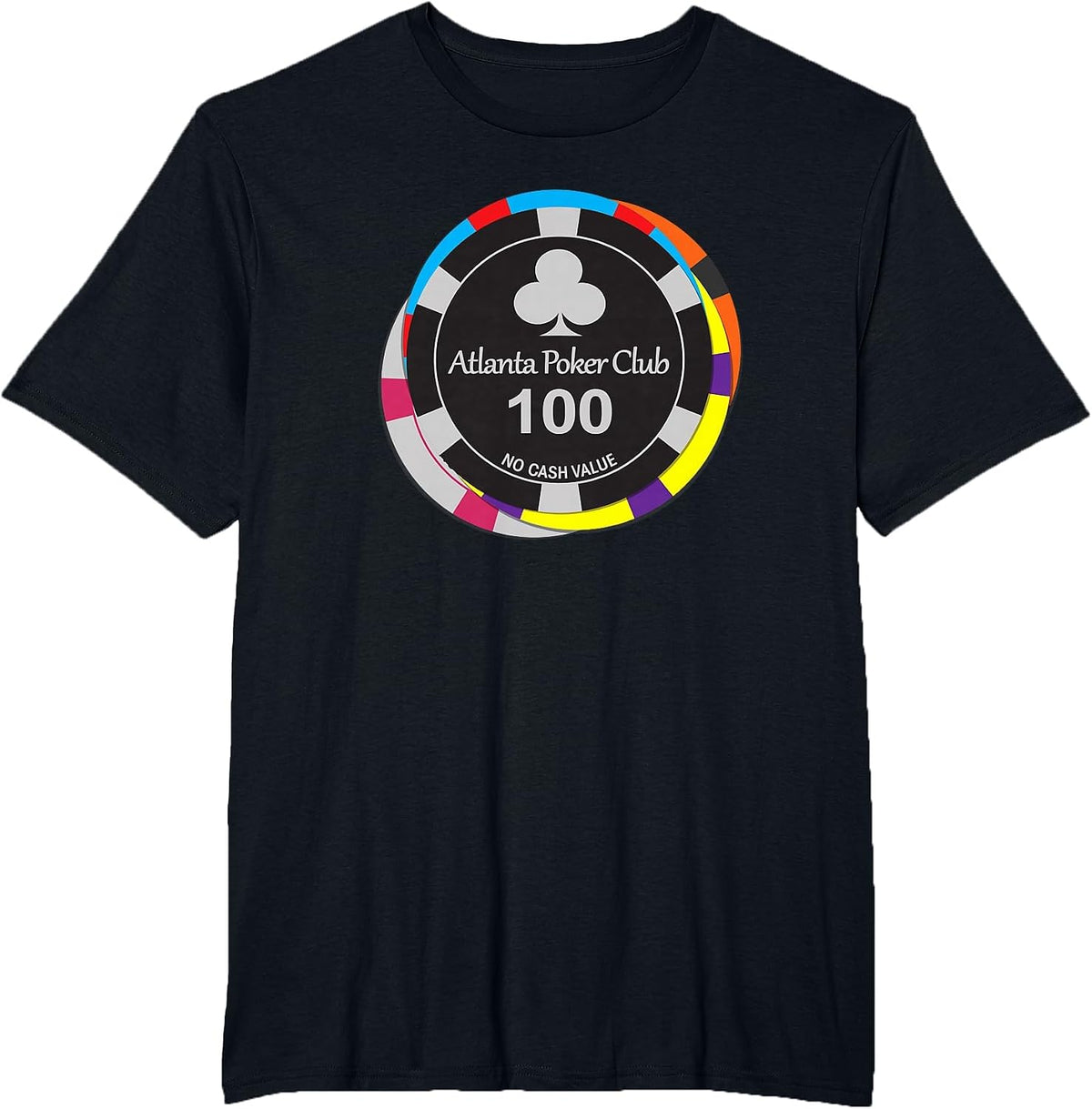 Atlanta Poker Club Big Stack T-Shirt T-Shirt - Black
