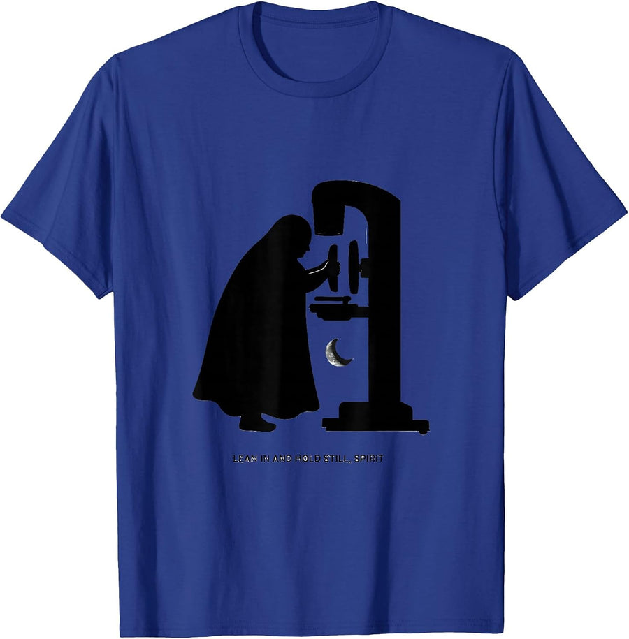 Lean In And Hold Still Spirit Radiology Tech Halloween Humor T-Shirt - Royal Blue