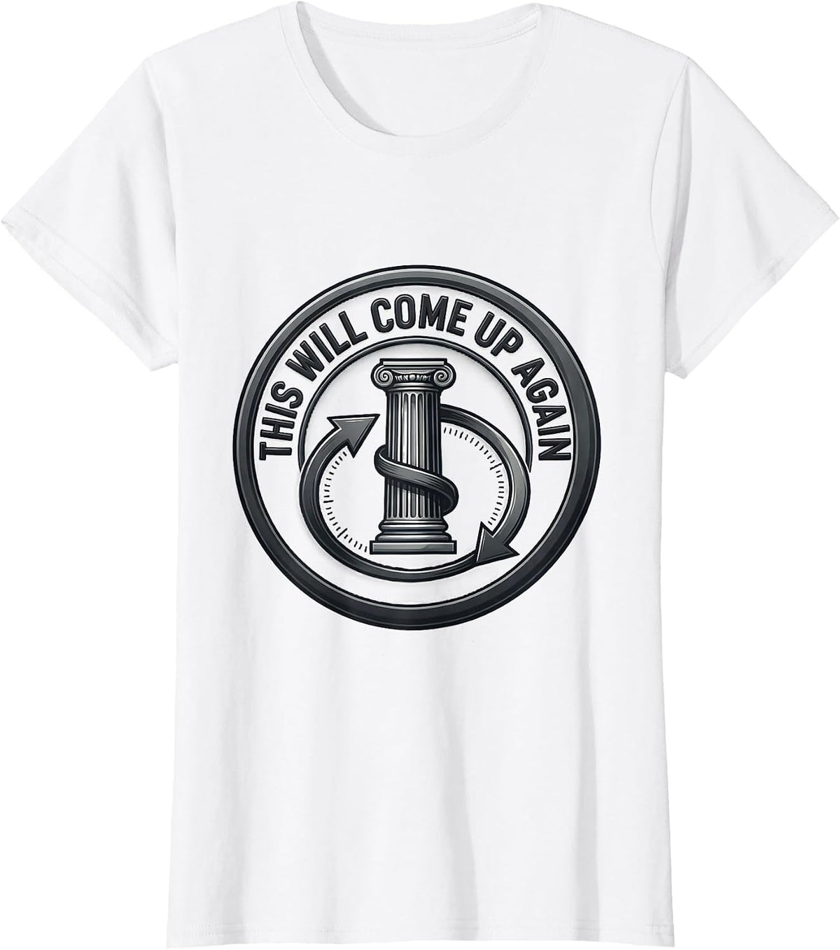 Women's This Will Come Up Again Funny History Teacher Academic Humor T-Shirt - White