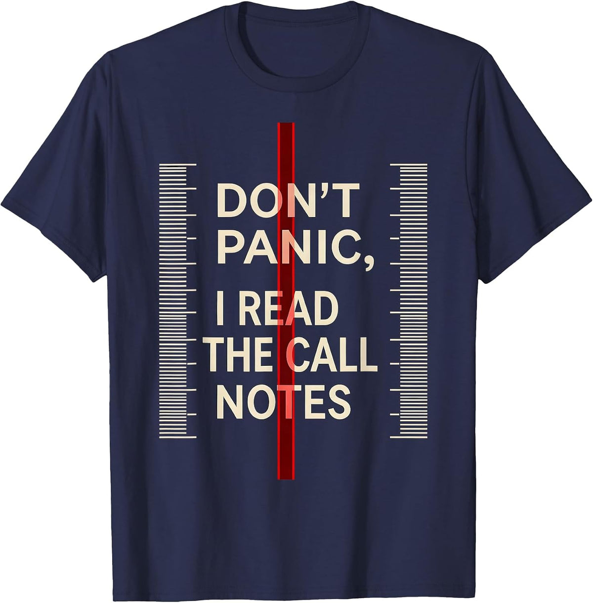 Men's Don't Panic I Read The Call Notes Funny EMT Paramedic Gift T-Shirt - Navy Blue