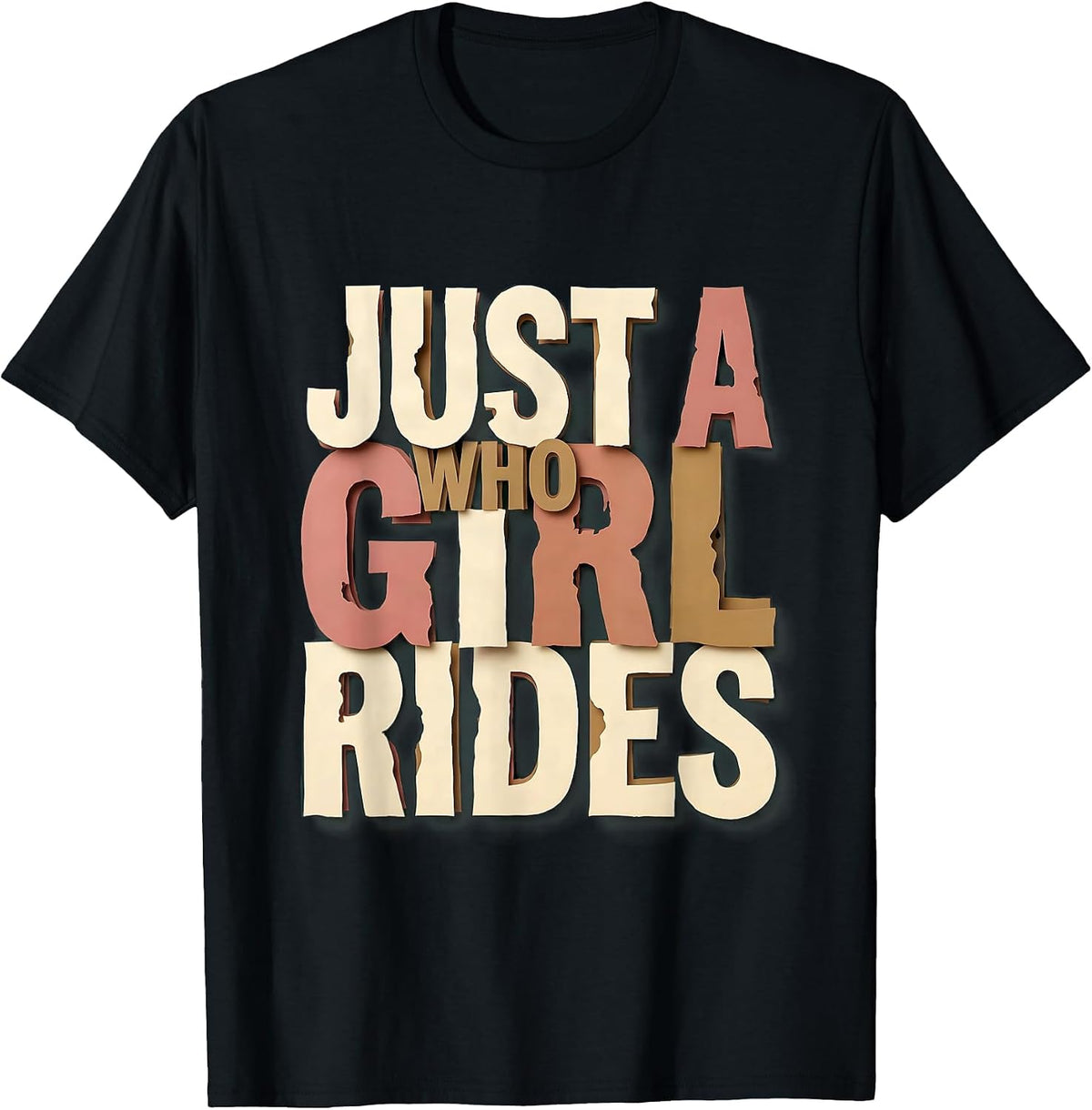 Men's Just a Girl Who Rides Horse Lover Design T-Shirt - Black