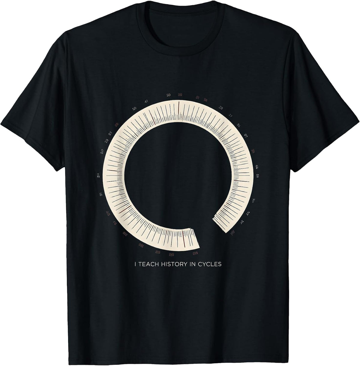 Men's I Teach History In Cycles Funny History Teacher Back T-Shirt - Black