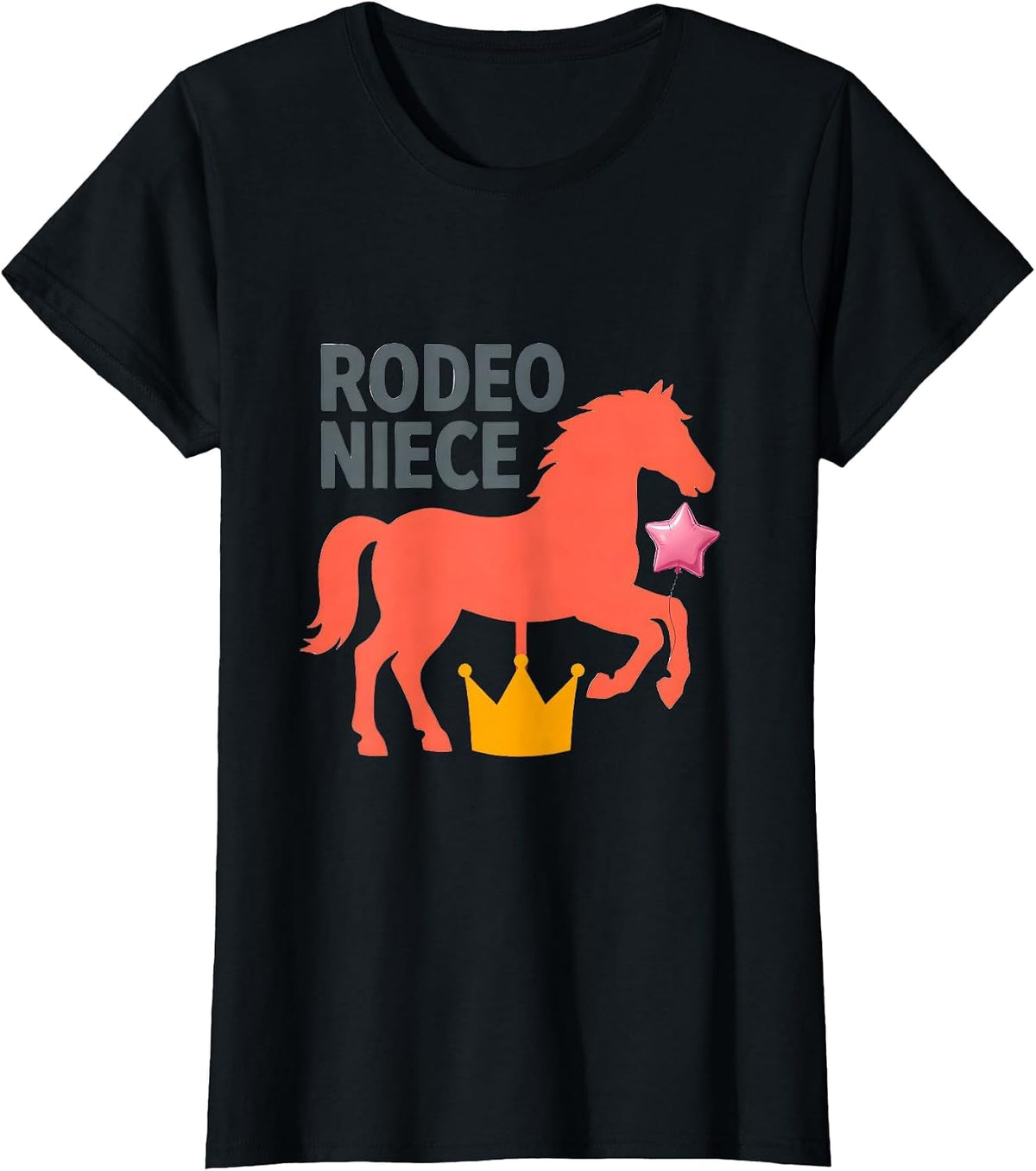 Rodeo Niece Pink Boots Coquette CowGirl Birthday Party T-Shirt - Black