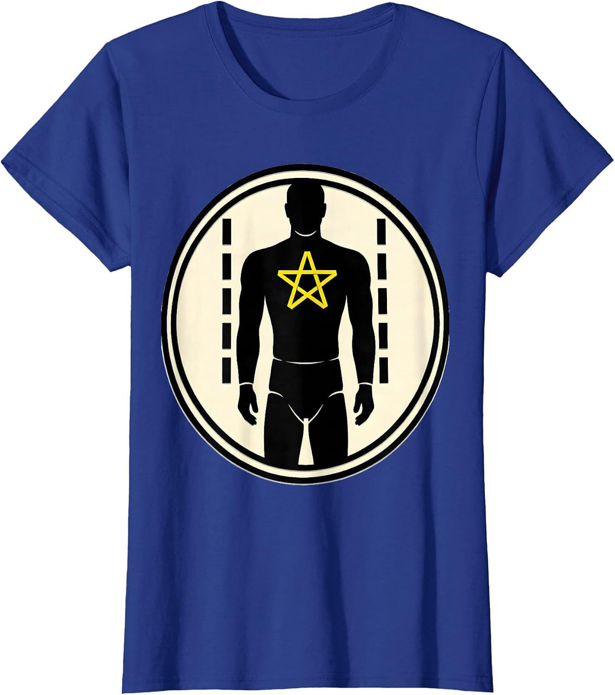 Women's Sealed EMT Stencil Badge Deadpan Paramedic Humor T-Shirt - Royal Blue
