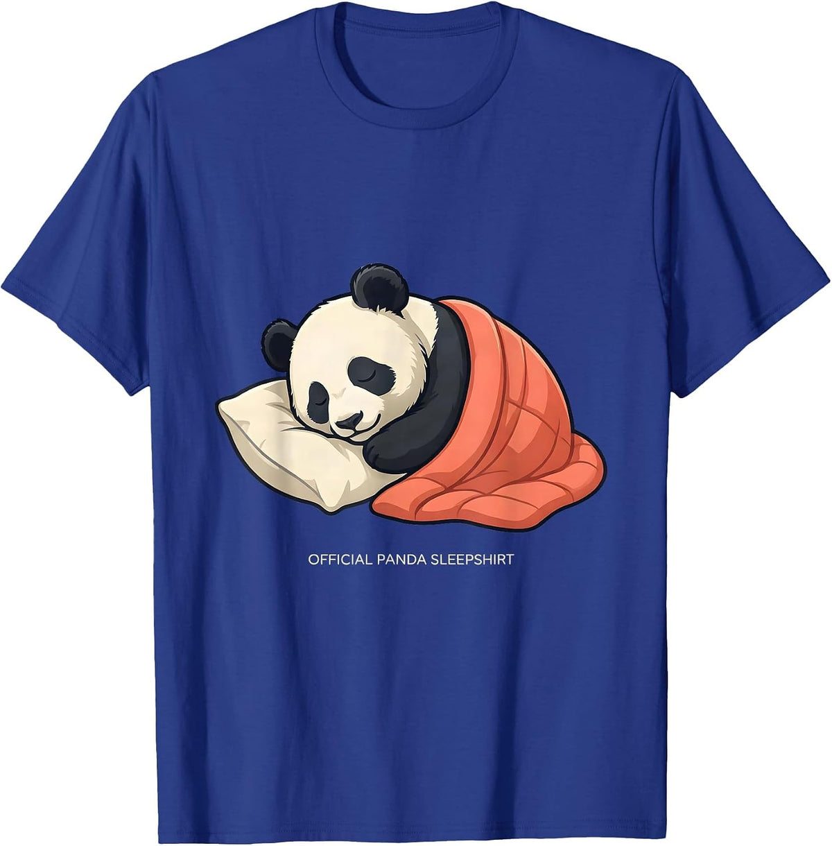 Men's Official Panda Sleepshirt Funny Animal Lover Cozy Novelty T-Shirt - Royal Blue