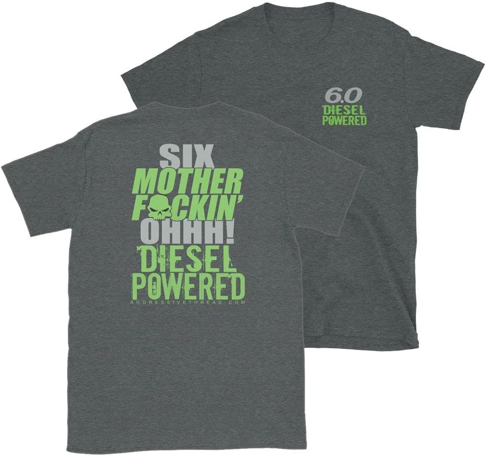 Aggressive Thread 6.0 Powerstroke T-Shirt Mens S-5XL - Dark Heather