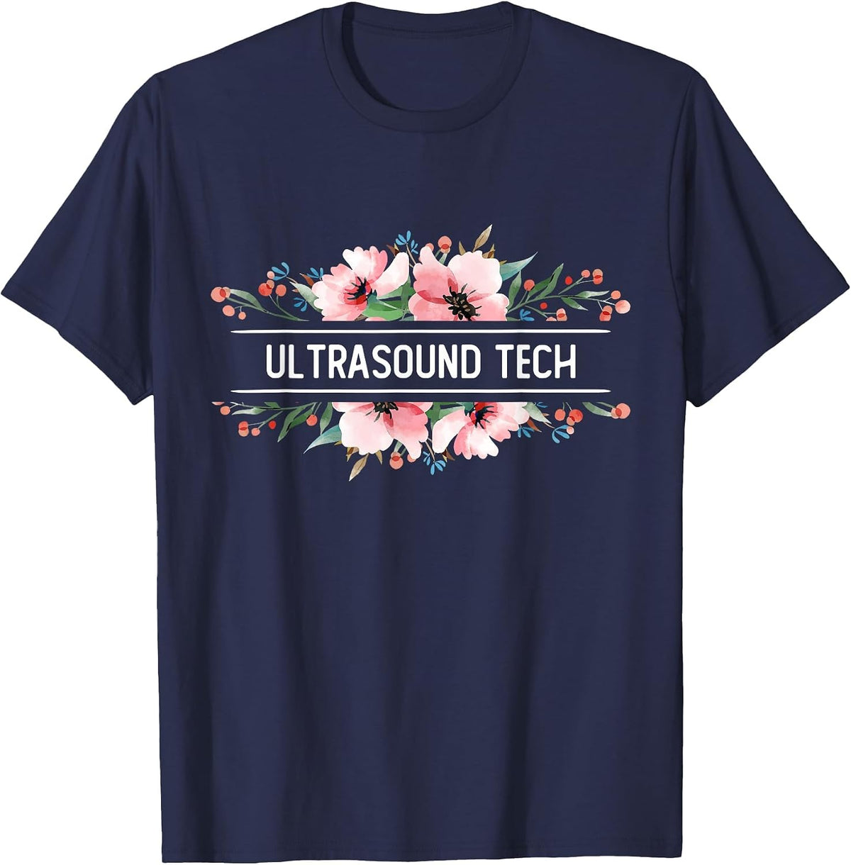 Sonographer Ultrasound Tech T-Shirt - Navy Blue