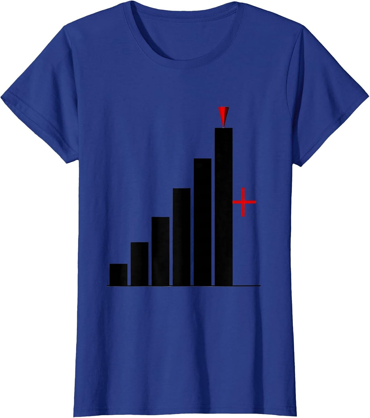 Women's Bar Graph Storm Chaser Tornado Meteorology Humor T-Shirt - Royal Blue