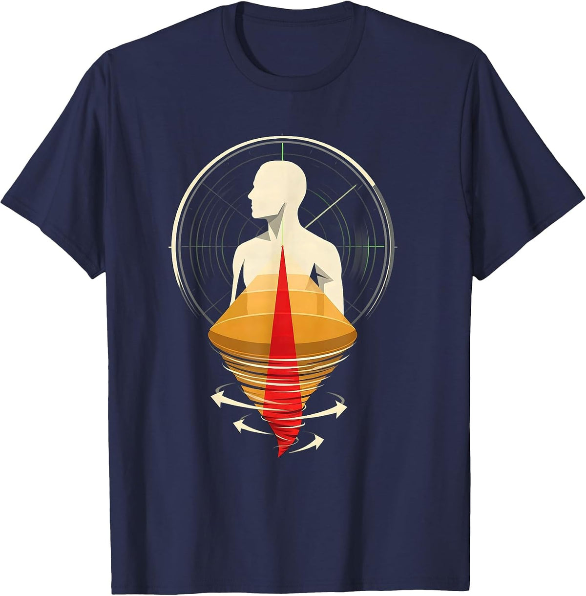 Weather Watcher Radar Tornado Humor Storm Chaser T-Shirt - Navy Blue