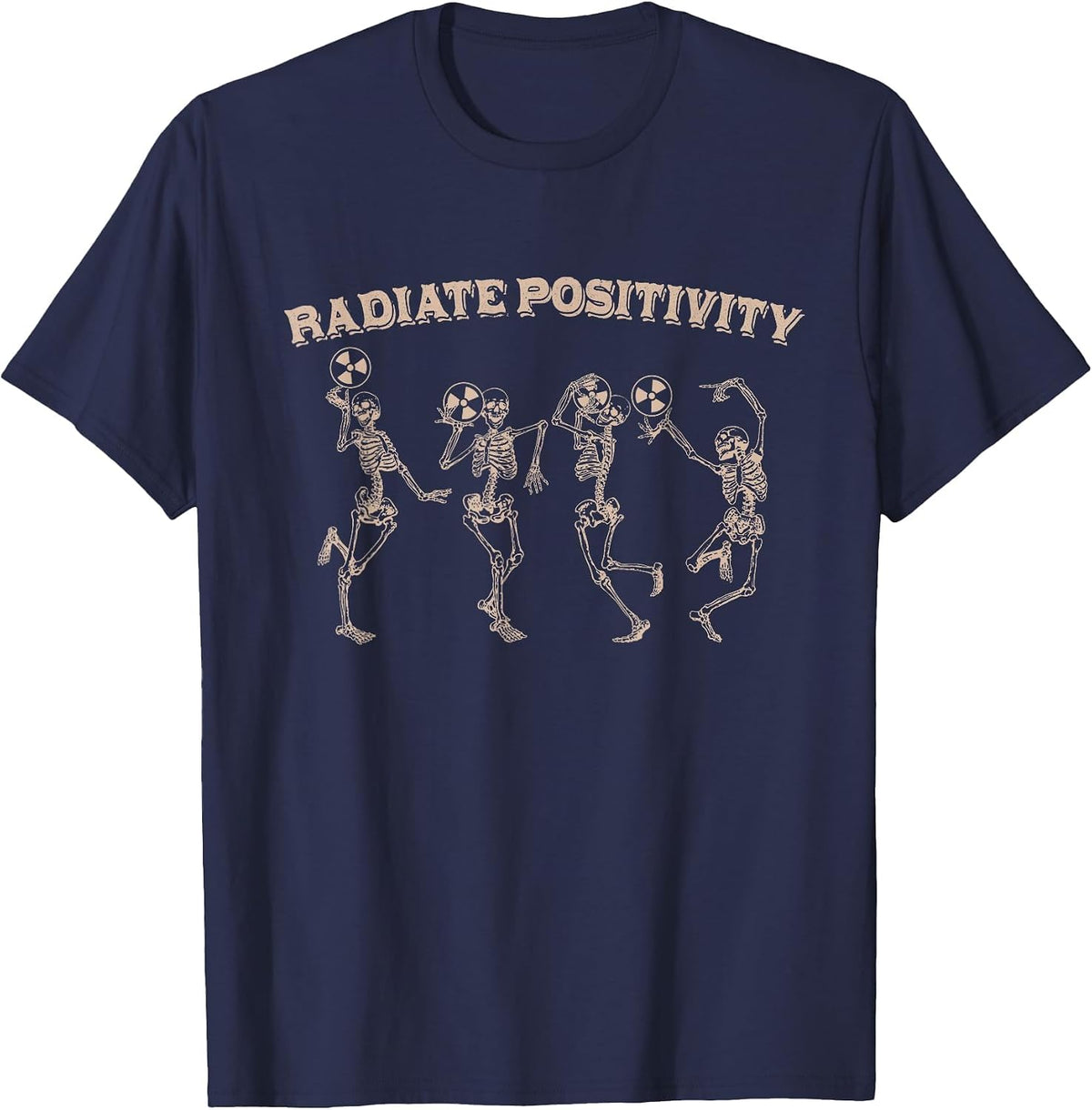 Xray CT Rad Tech Radiology Radiate-Positivity Nurse School T-Shirt - Navy Blue