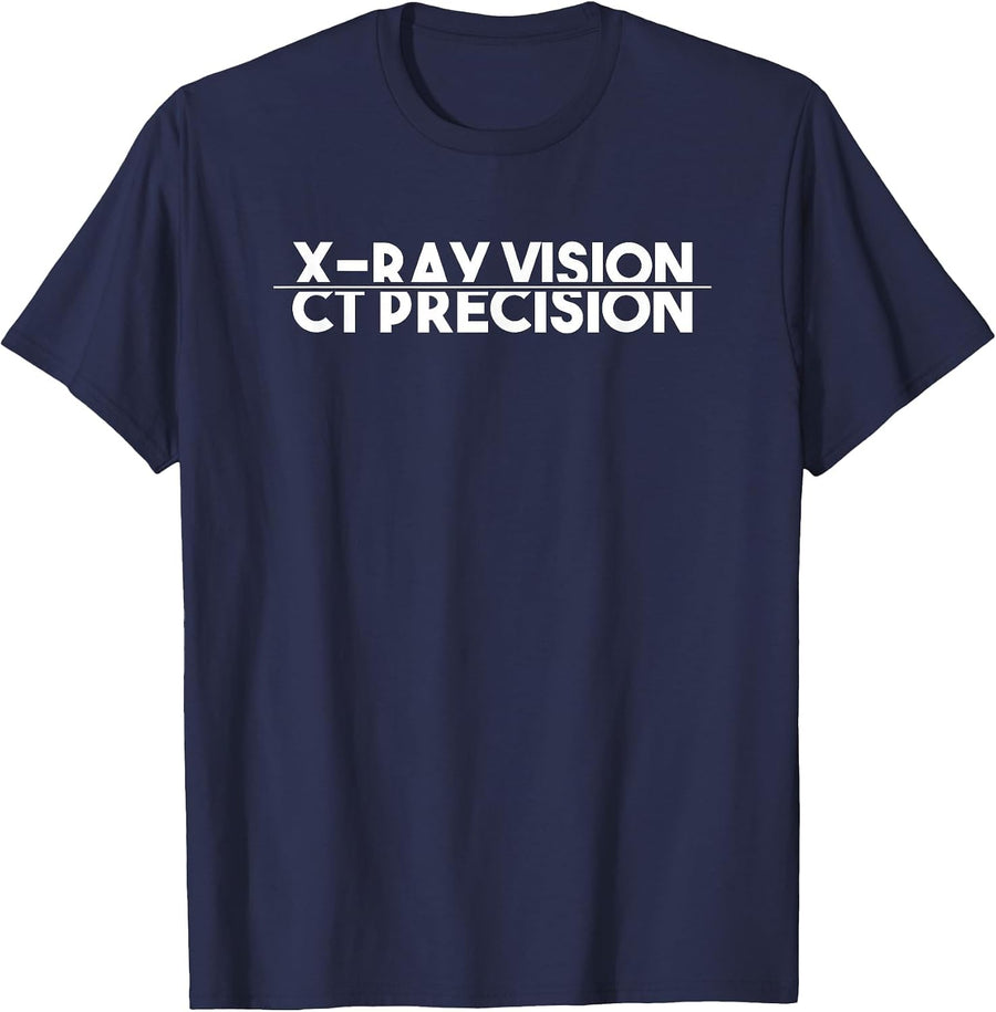 Funny Radiology Computed Tomography Radiologist CT Tech T-Shirt - Navy Blue
