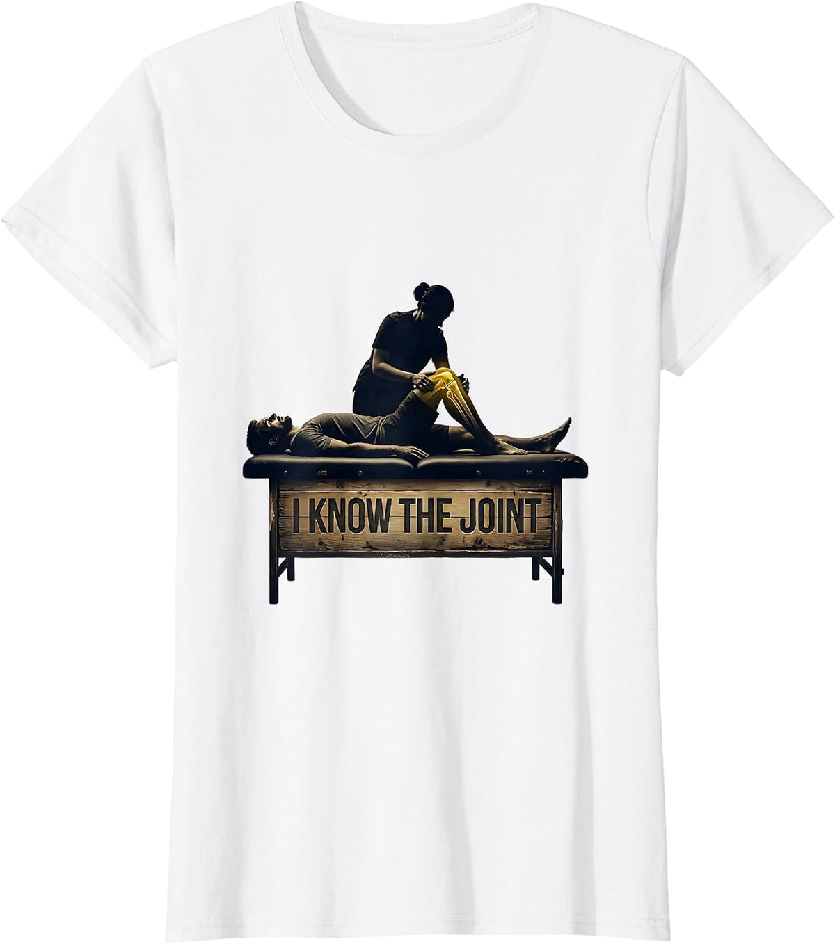 I Know the Joint Distressed Funny Physical Therapist PT Gift T-Shirt - White