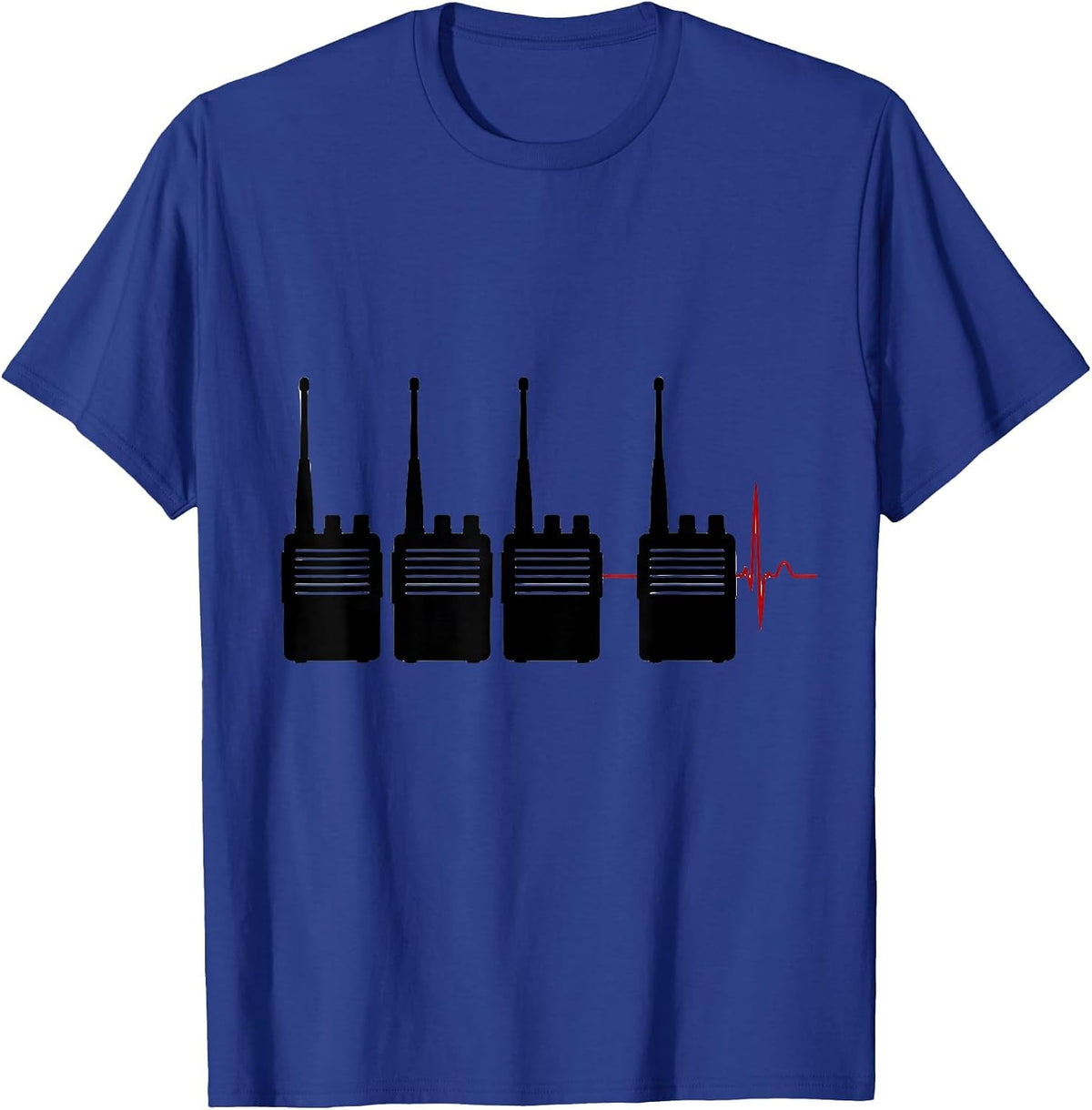 Men's Dispatch Radio Silhouettes Dark Humor EMT Paramedic Gift T-Shirt - Royal Blue