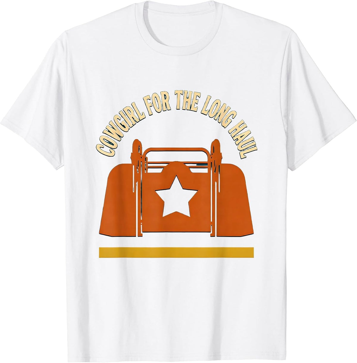 Men's Cowgirl For The Long Haul Western Cowgirl Rodeo Identity T-Shirt - White