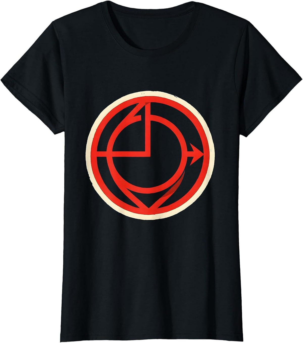Math Tangent Line Emblem Funny Math Teacher Humor T-Shirt - Black