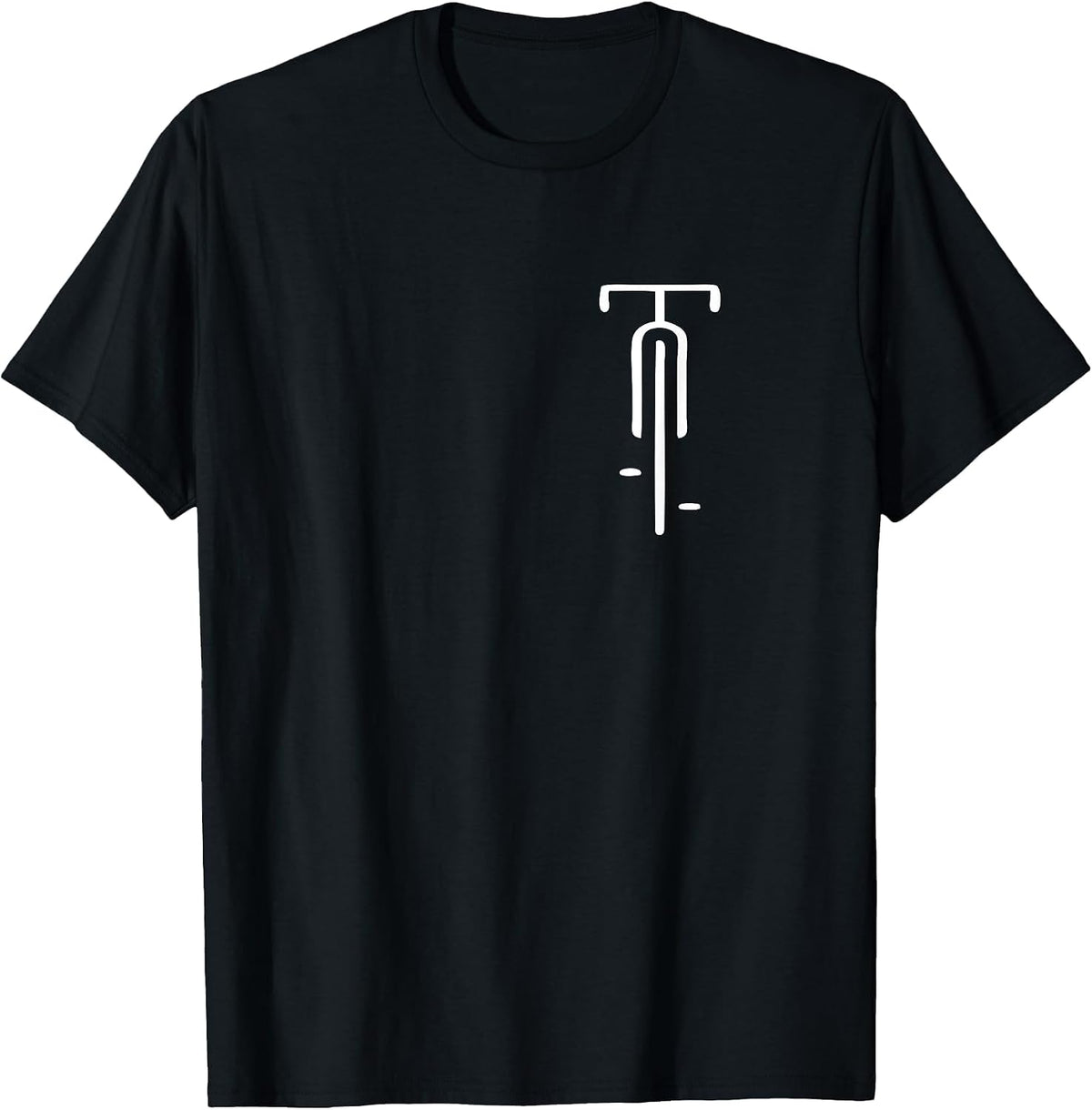 Bicycle Logo Minimal Retro for Bicycle Lovers T-Shirt - Black