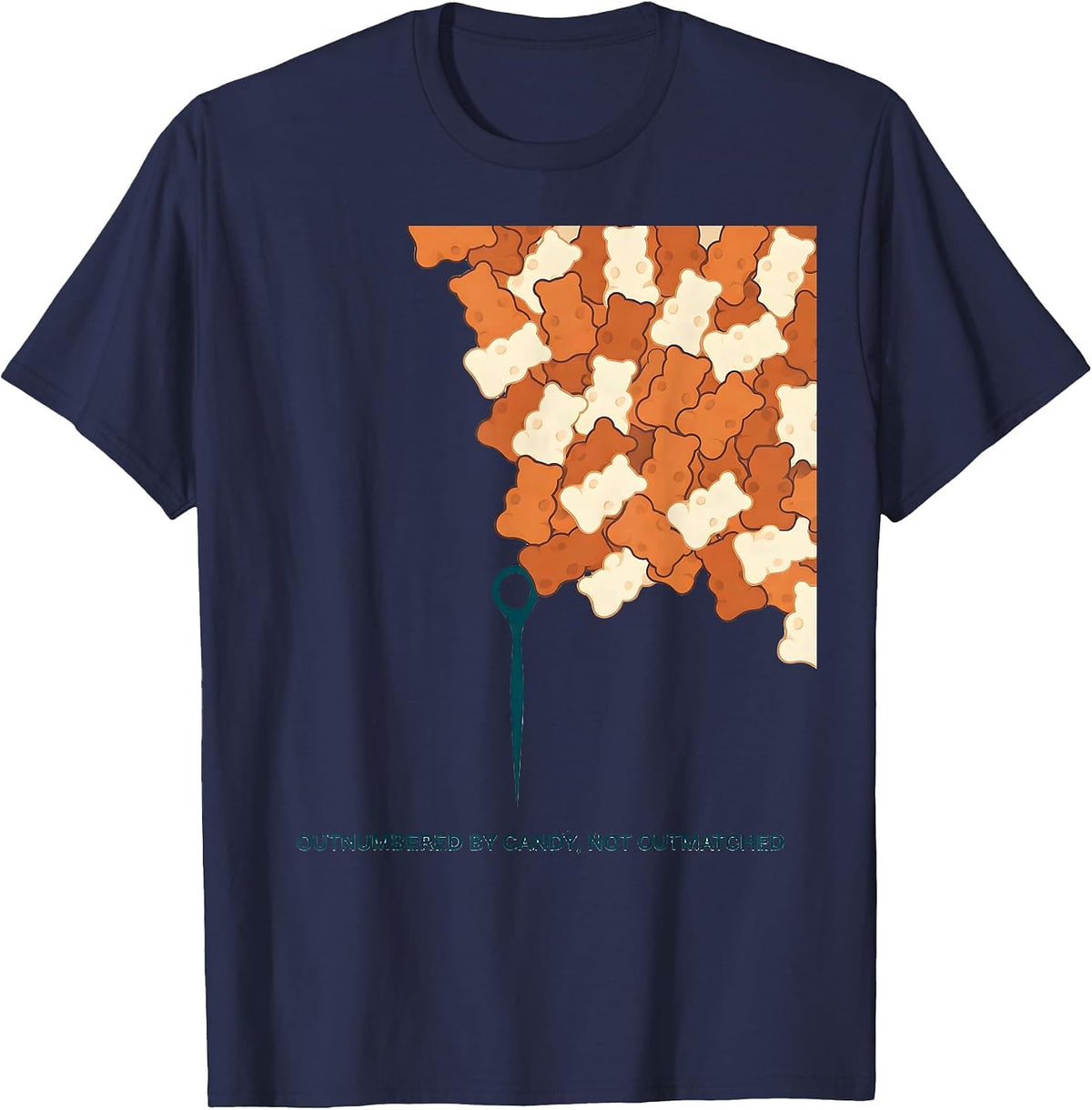 Men's Outnumbered By Candy Not Outmatched Dental Hygienist T-Shirt - Navy Blue