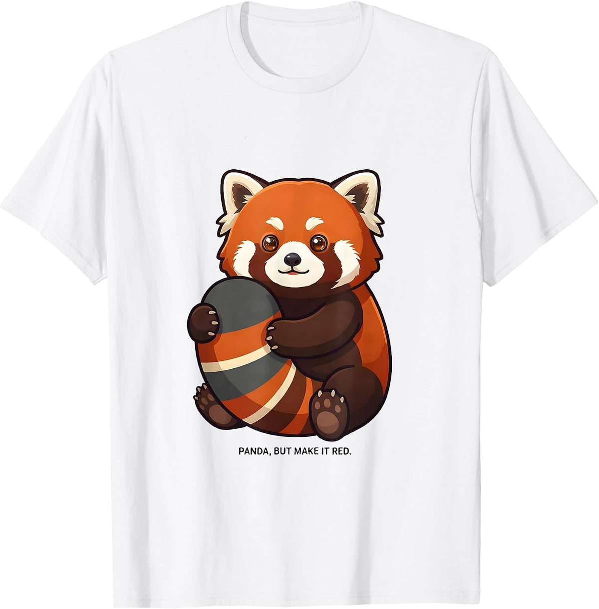 Men's Panda But Make It Red Cute Kawaii Animal Lover Gift T-Shirt - White