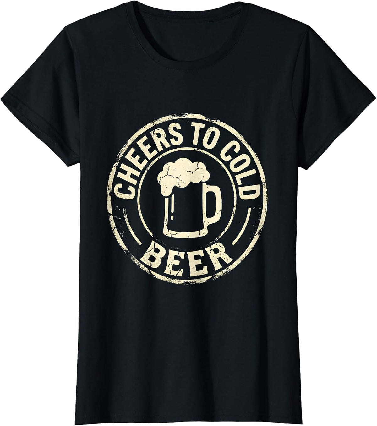 Cheers to Cold Beer Craft Beer Lover Design T-Shirt - Black