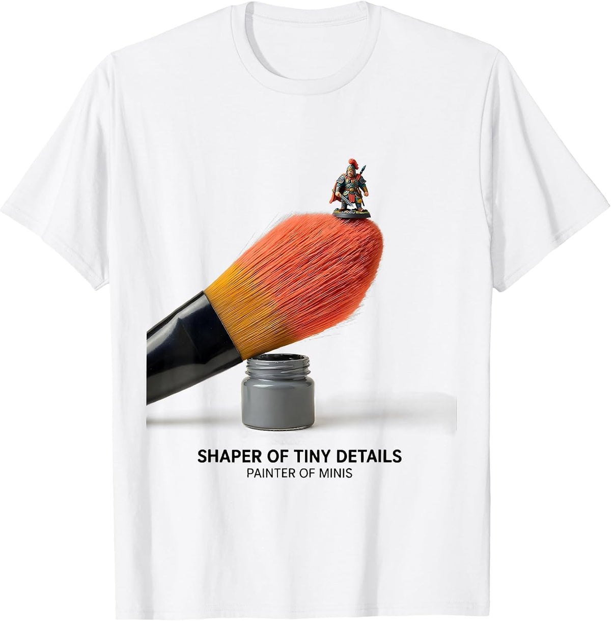 Men's Shaper Of Tiny Details, Painter Of Minis Artist T-Shirt - White
