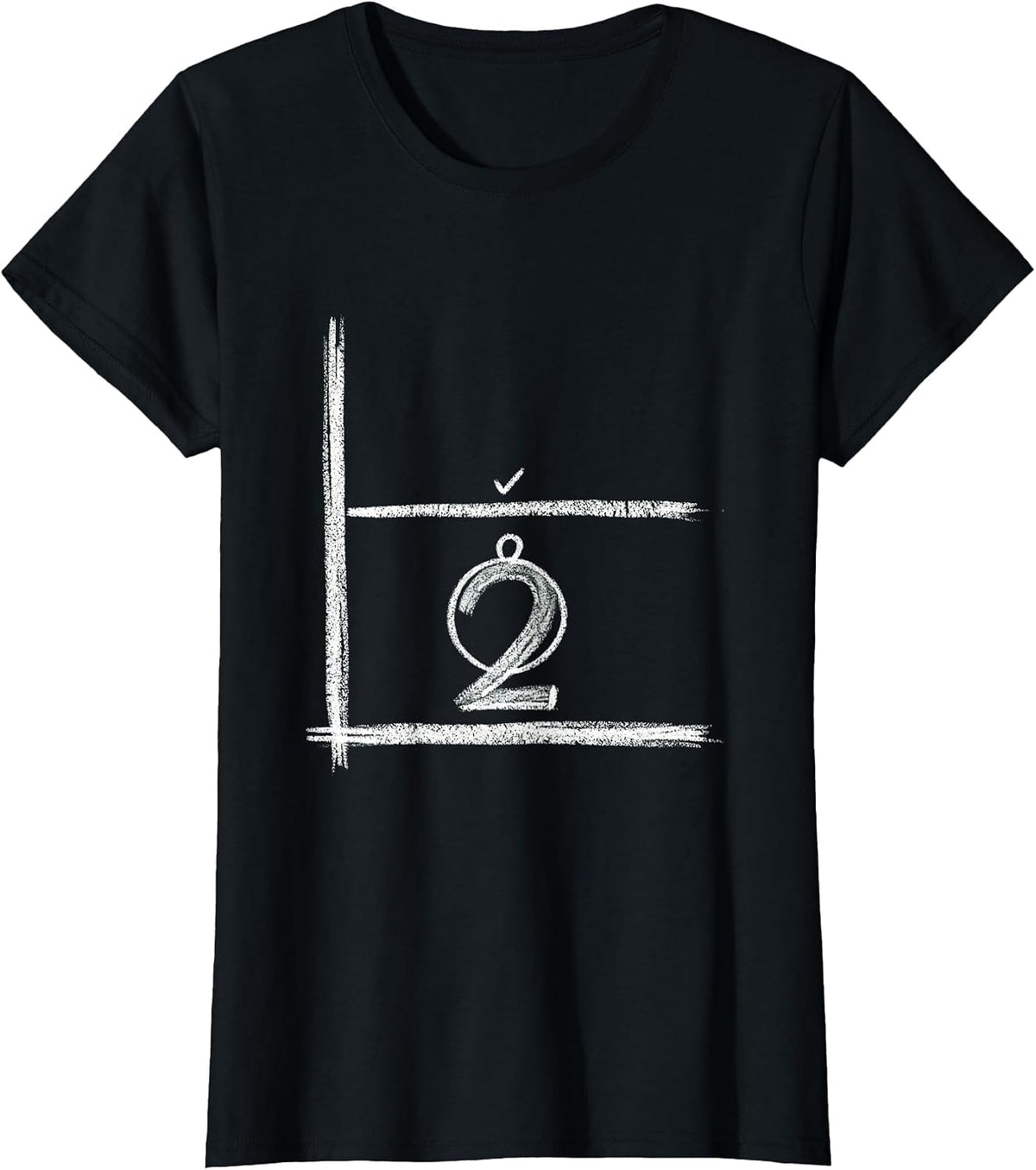Chalk Division Prompt Math Teacher Christmas Humor T-Shirt - Black