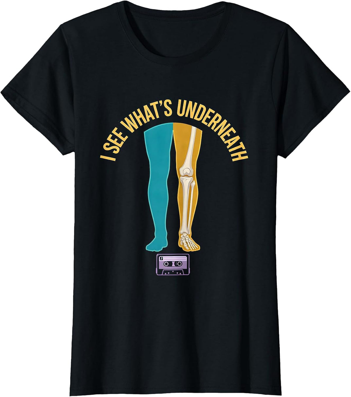 I See What's Underneath Funny Radiology Tech X-ray T-Shirt - Black