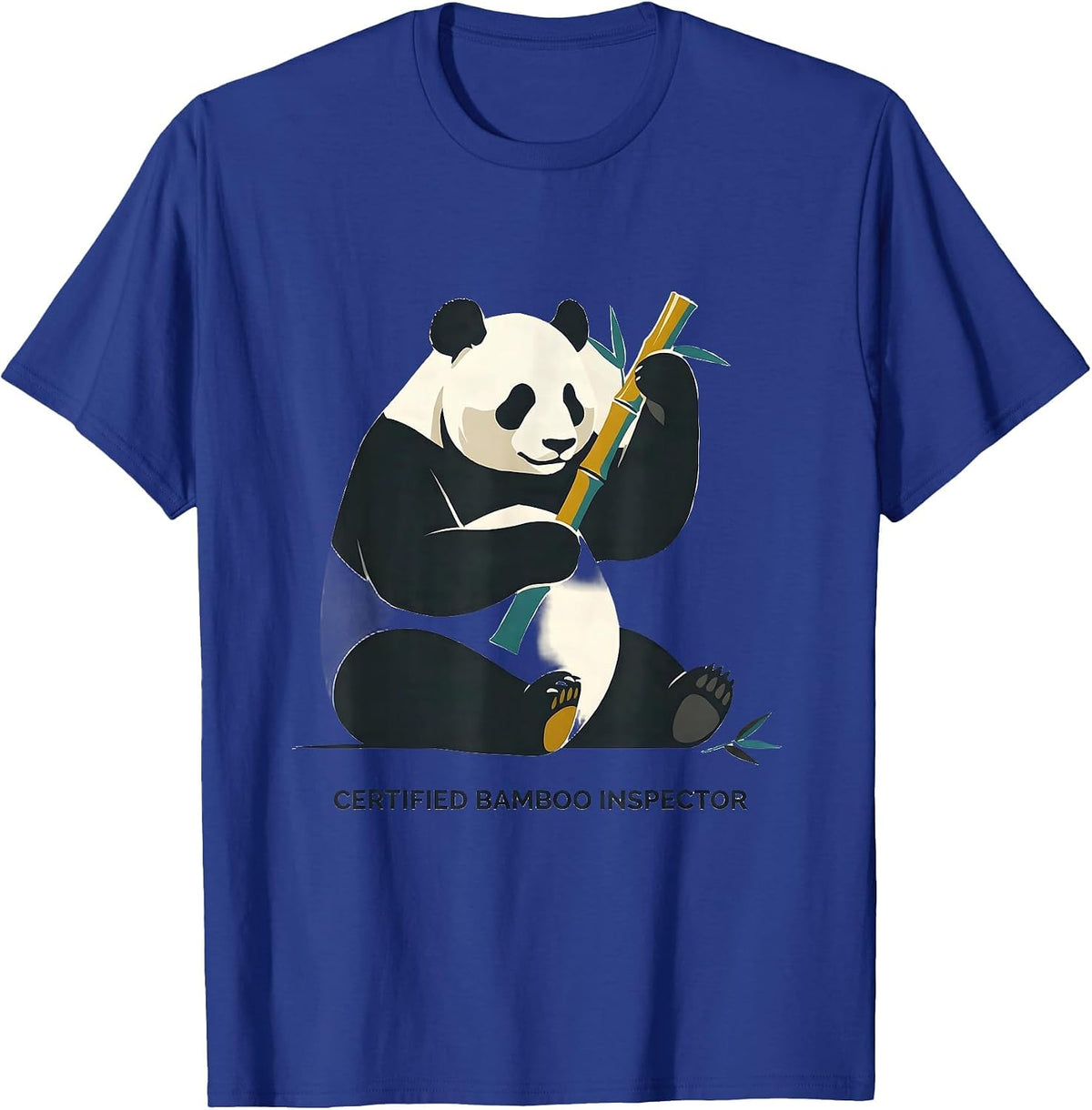 Certified Bamboo Inspector Funny Panda Lover Cute Kawaii T-Shirt - Royal Blue