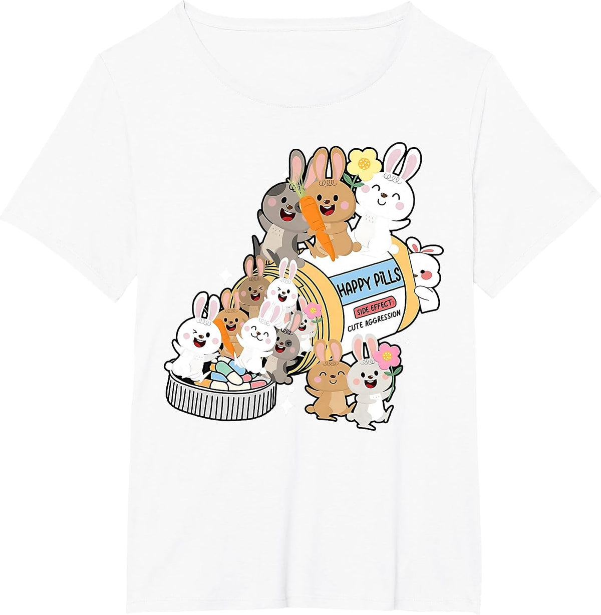 Bunny Pills Medicine Pharmacist Nurse Happy Easter Nursing T-Shirt - White