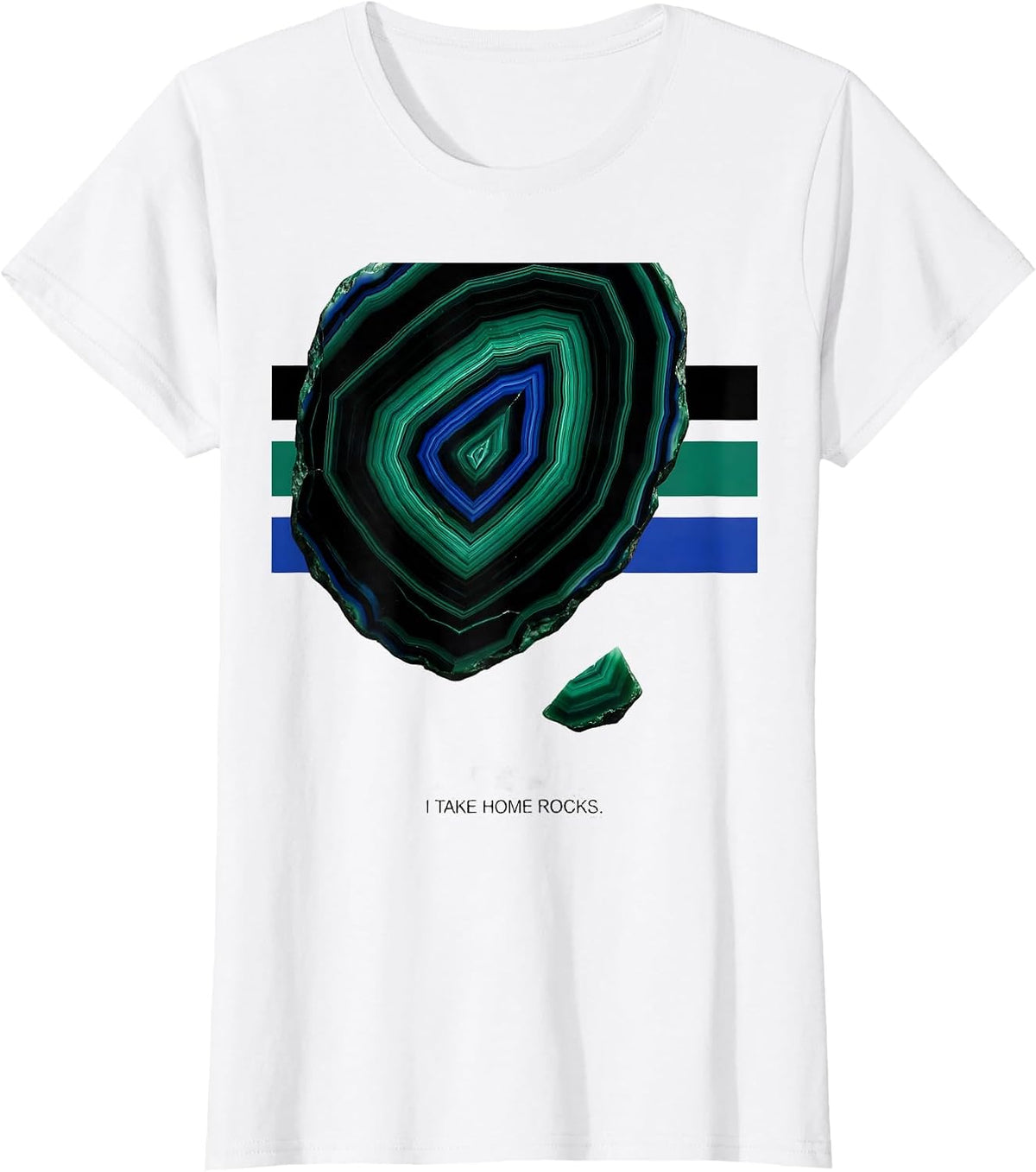 Women's I Take Home Rocks Funny Rock Collector Geologist Geology T-Shirt - White