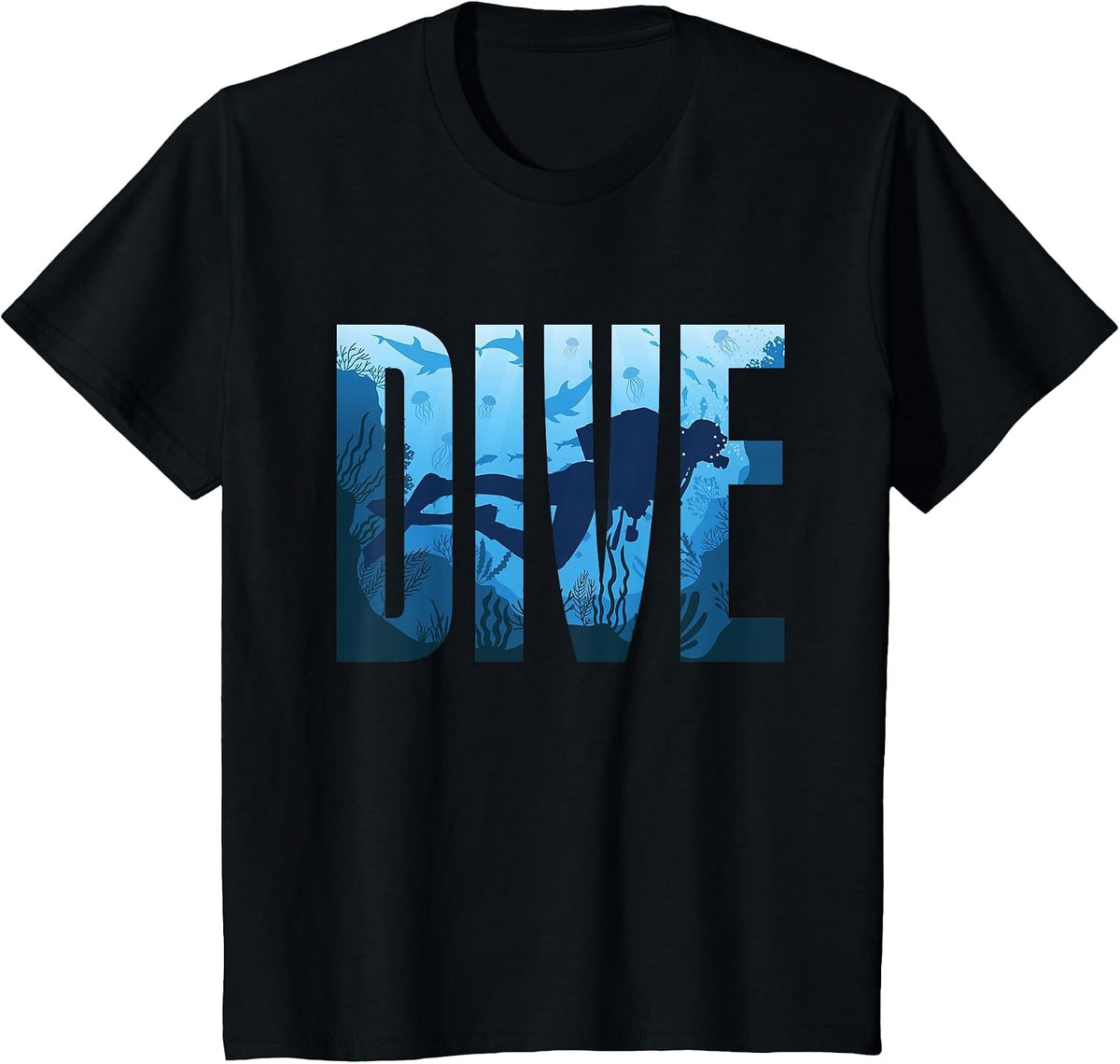 Dive Scuba Diving T-Shirt - Black