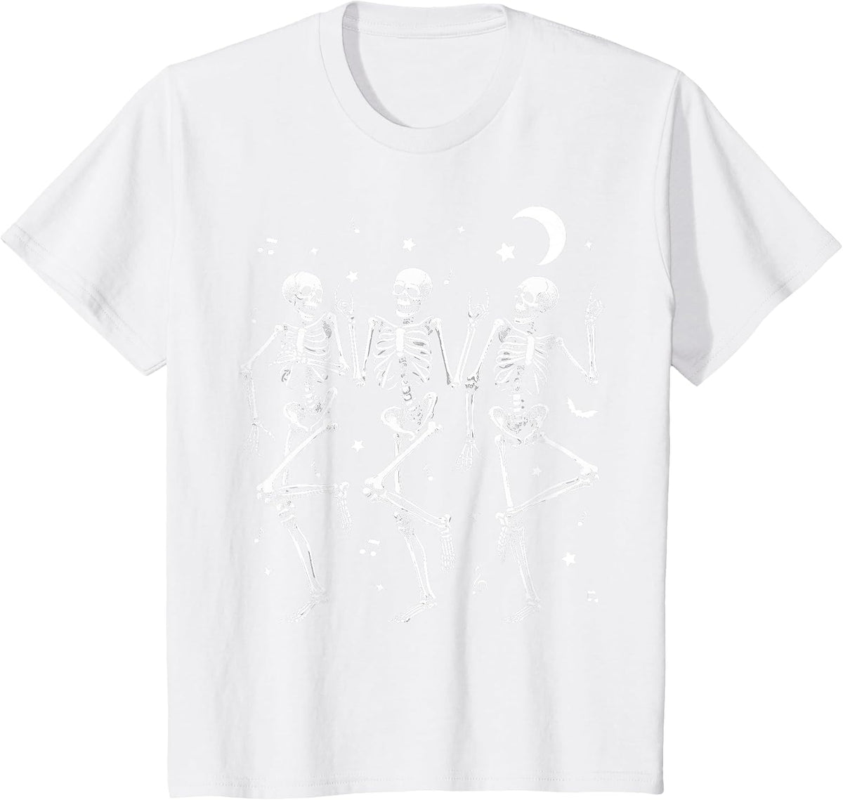 Dancing Skeletons Halloween Funny Skeleton Dance Halloween T-Shirt - White
