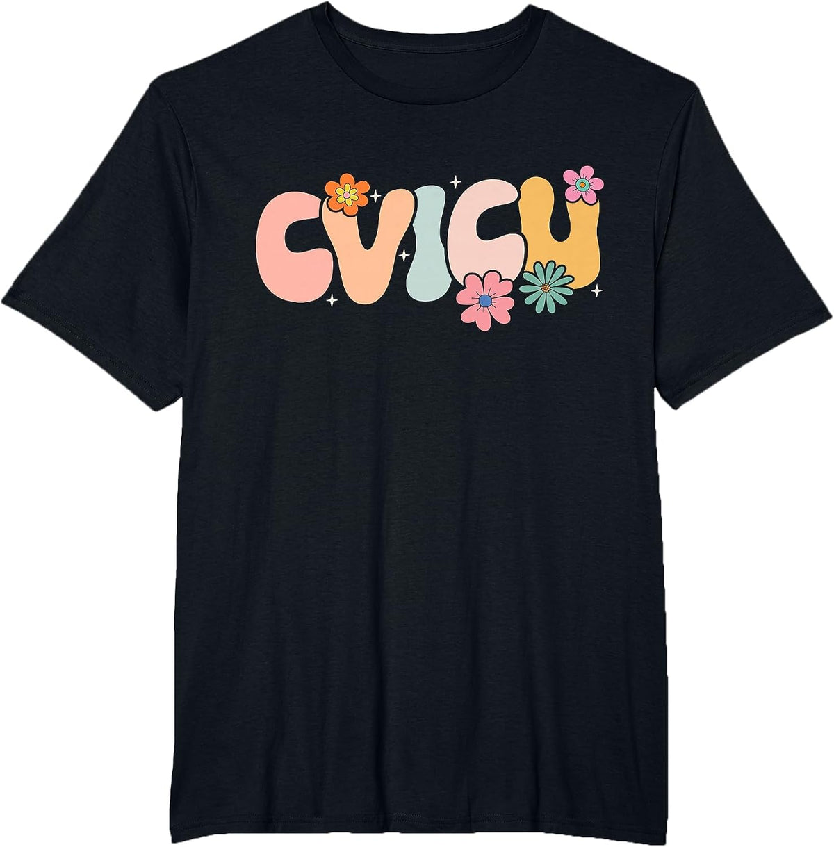 Groovy Cardiovascular Intensive Care Unit CVICU T-Shirt - Black
