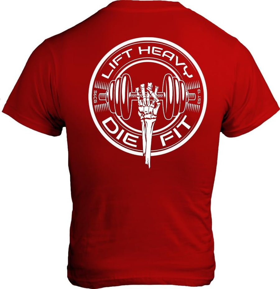 Lift Heavy Die Fit Weightlifting Shirt for Men and Women - Gym Motivational Graphic T-Shirts - Power Lifting Military Tee -