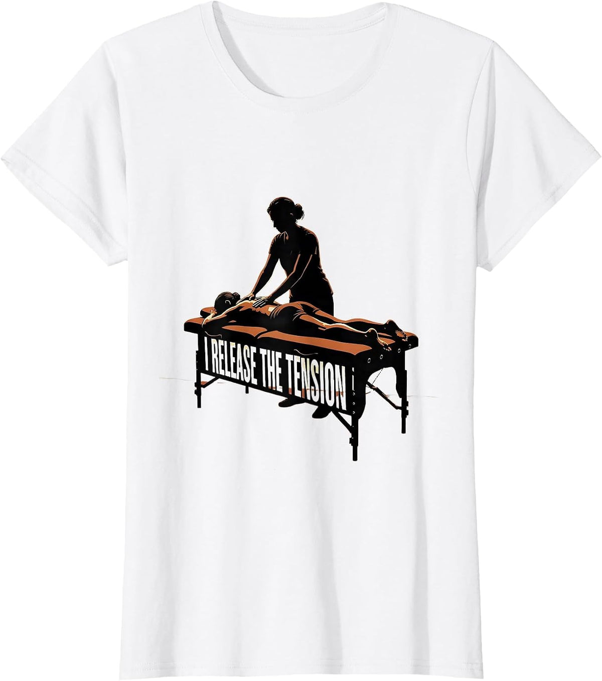 I Release the Tension Funny Physical Therapist Massage T-Shirt - White