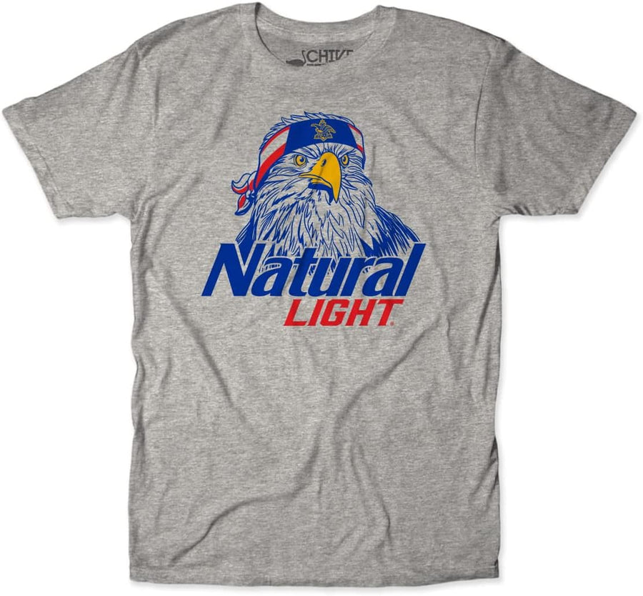 Natural Light Natty American Eagle Beer T-Shirt - Grey