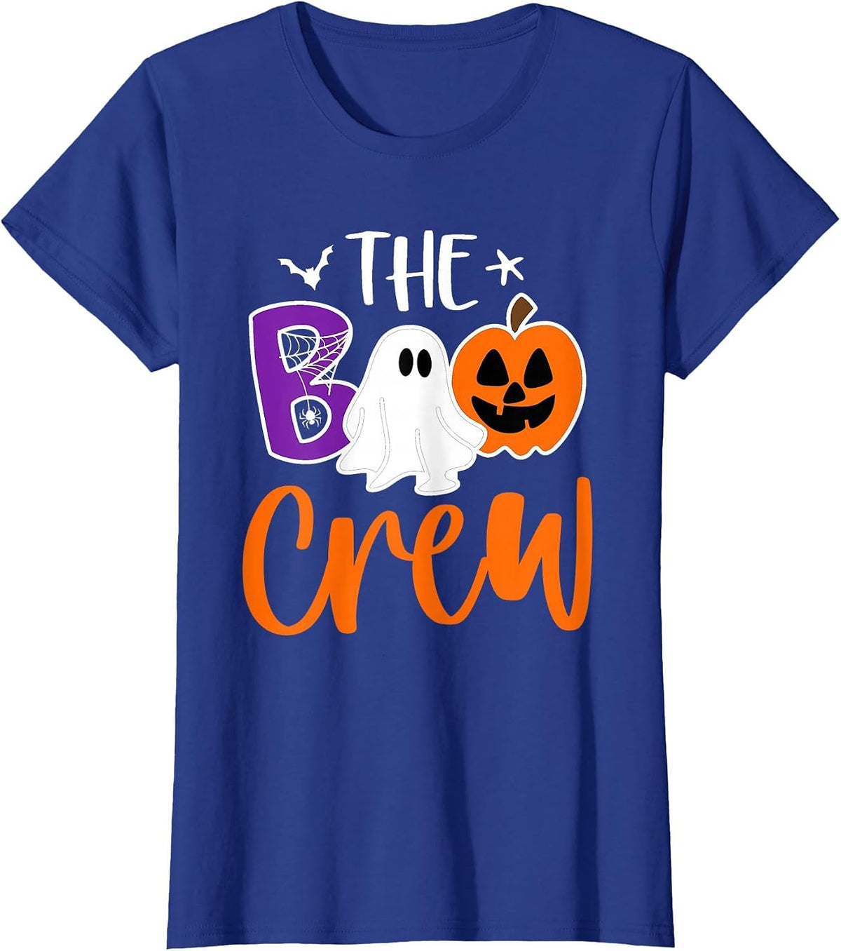 Halloween The Boo Crew Cute Ghost Spooky Family Matching T-Shirt - Royal Blue