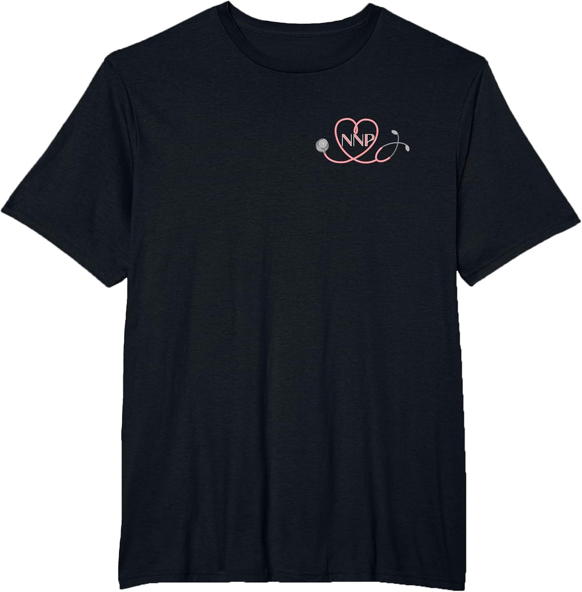 Colorful Nurse Practitioner NNP Floral T-Shirt - Black